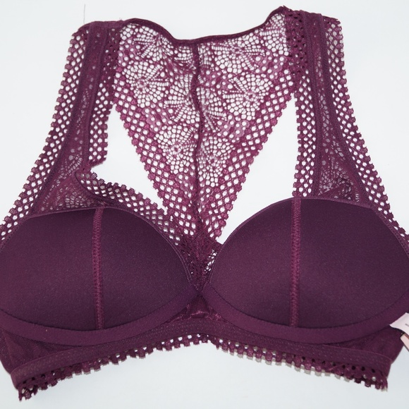 PINK Victoria's Secret Other - Victoria Secret Purple Lace Racerback Bra Size XS